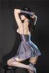 Satin Smooth Backless Pleated Micro Mini Dress for Women